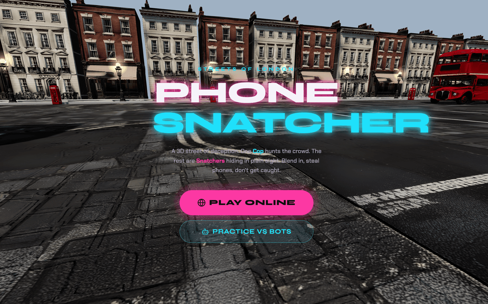 Catch Before They Snatch gameplay, procedural London streets